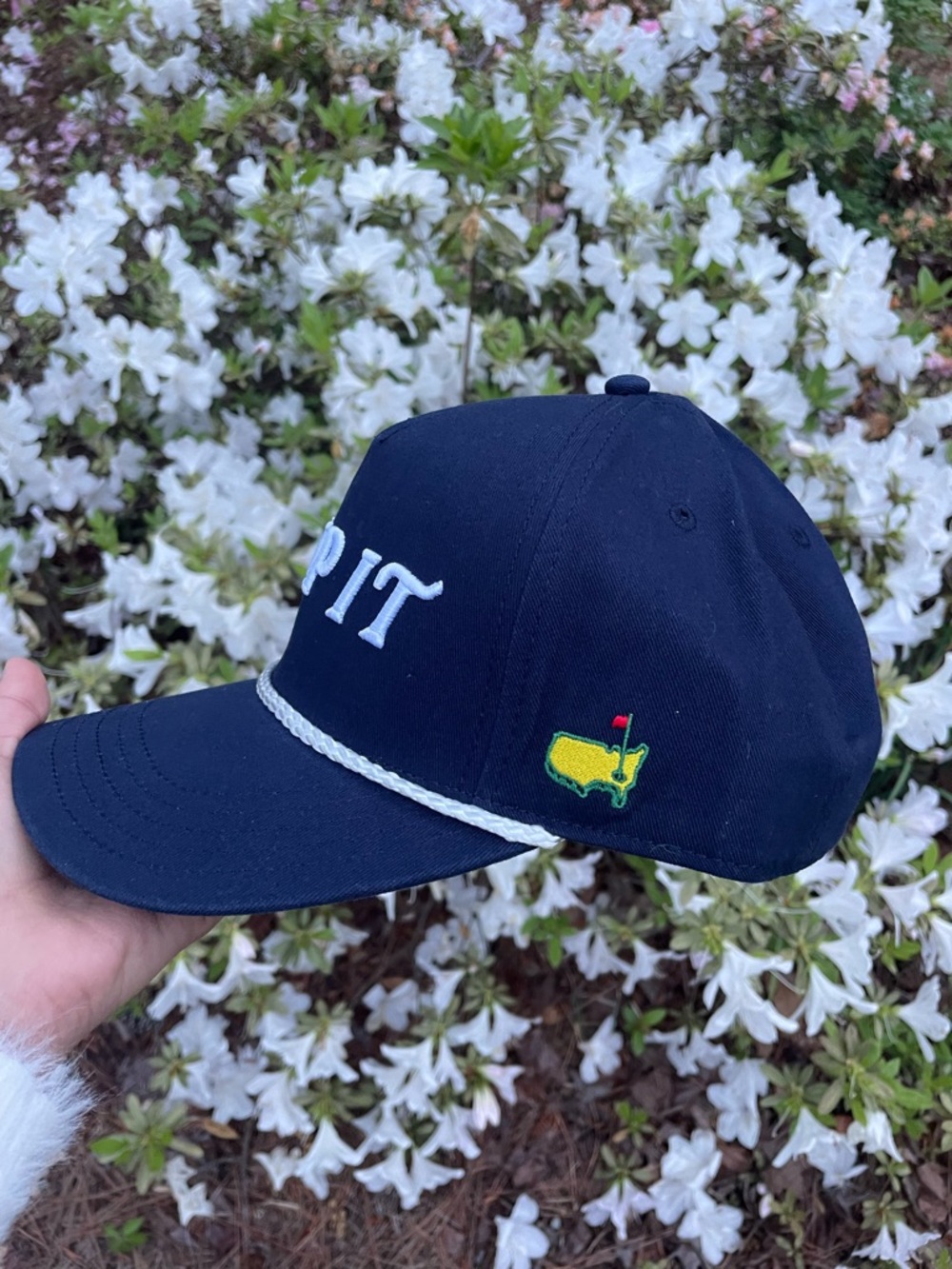 Masters Navy Blue "SKIP IT" Rope-Front Hat - Picture 2 of 4